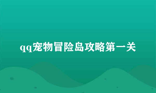 qq宠物冒险岛攻略第一关