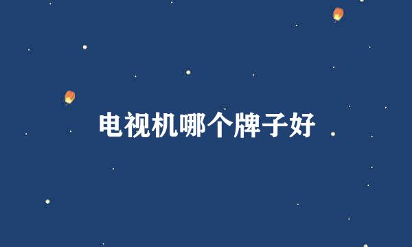 电视机哪个牌子好