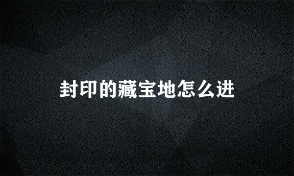 封印的藏宝地怎么进