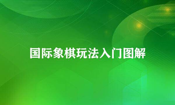 国际象棋玩法入门图解