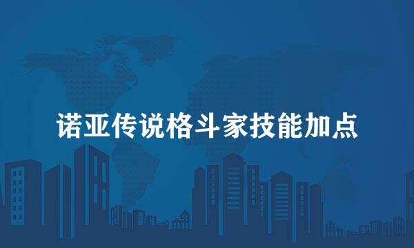 诺亚传说格斗家技能加点