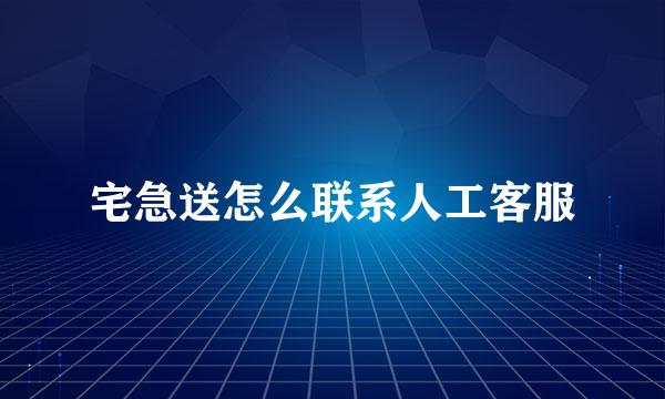 宅急送怎么联系人工客服