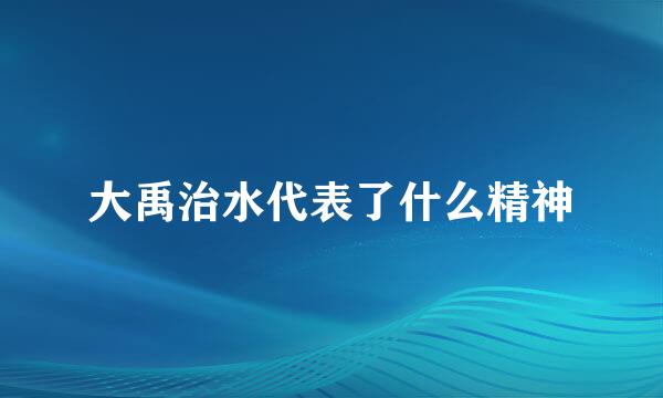 大禹治水代表了什么精神