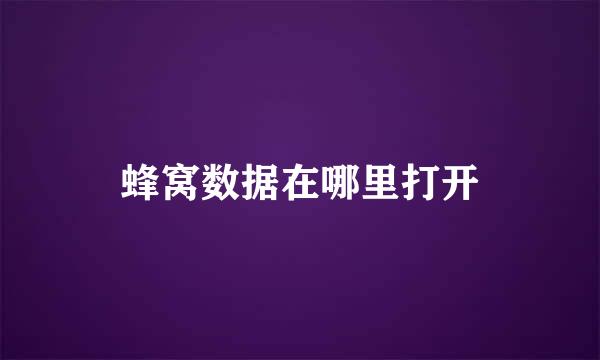 蜂窝数据在哪里打开