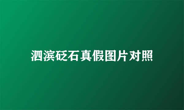 泗滨砭石真假图片对照