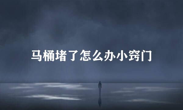 马桶堵了怎么办小窍门