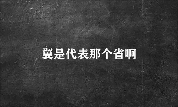 翼是代表那个省啊