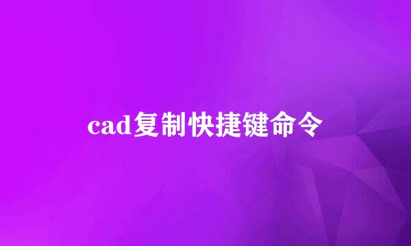 cad复制快捷键命令