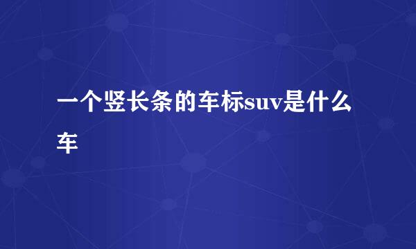 一个竖长条的车标suv是什么车