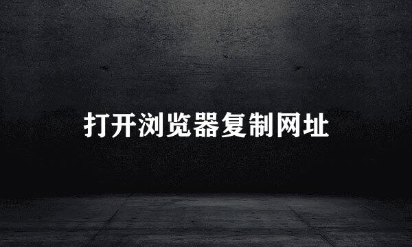打开浏览器复制网址