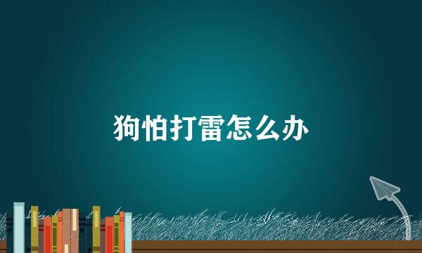 狗怕打雷怎么办