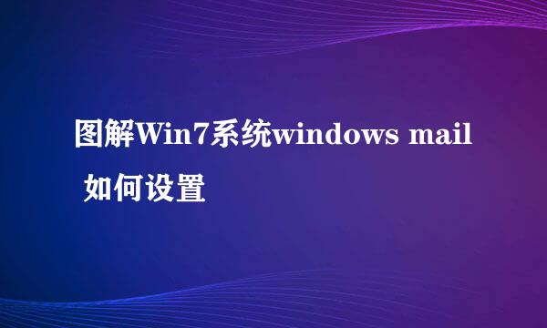 图解Win7系统windows mail 如何设置