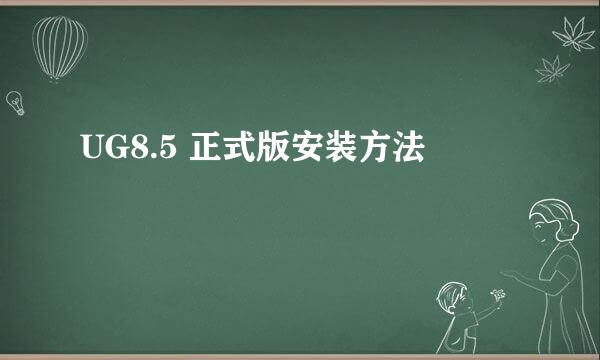 UG8.5 正式版安装方法