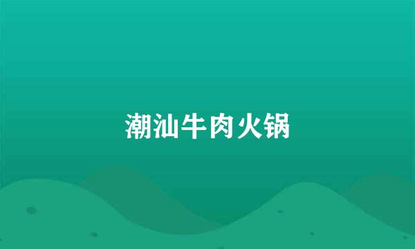 潮汕牛肉火锅