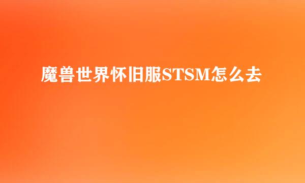 魔兽世界怀旧服STSM怎么去
