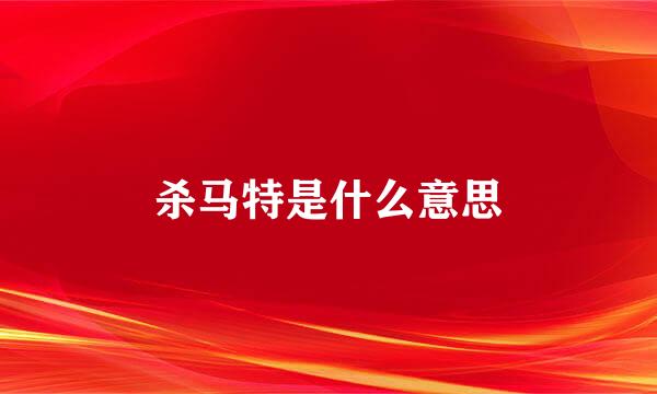 杀马特是什么意思