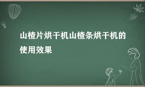 山楂片烘干机山楂条烘干机的使用效果