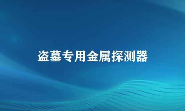 盗墓专用金属探测器