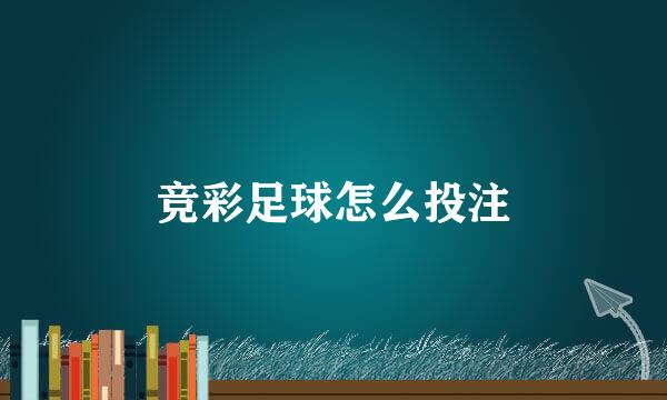 竞彩足球怎么投注