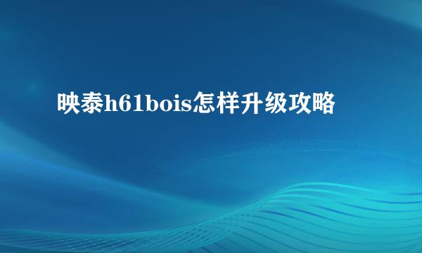 映泰h61bois怎样升级攻略