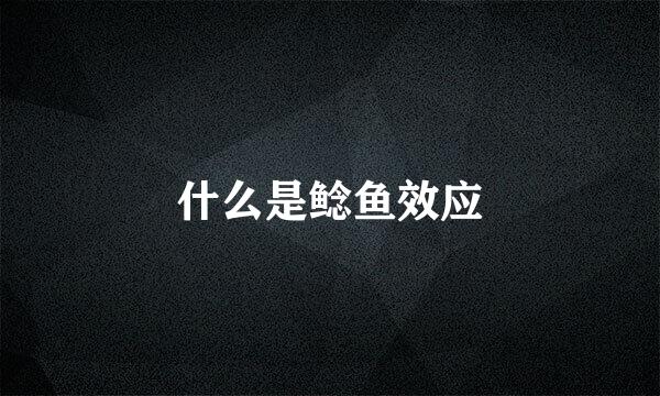 什么是鲶鱼效应