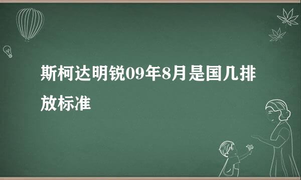 斯柯达明锐09年8月是国几排放标准