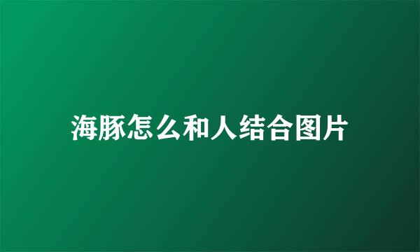 海豚怎么和人结合图片