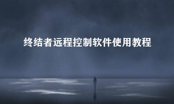 终结者远程控制软件使用教程