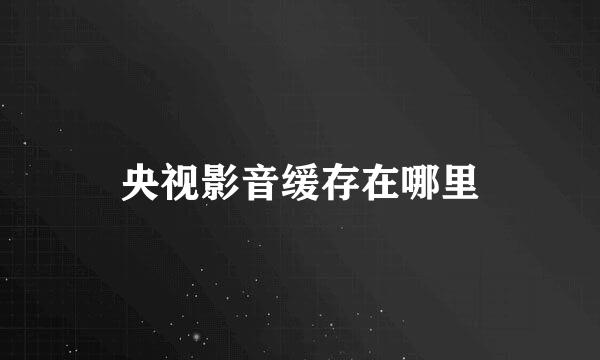 央视影音缓存在哪里