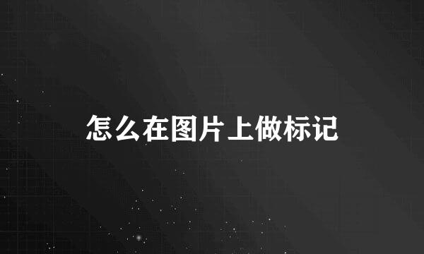 怎么在图片上做标记