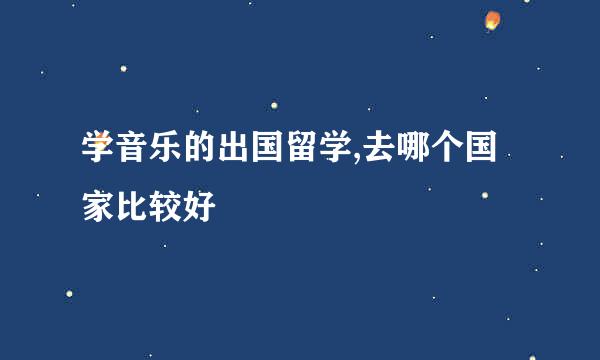 学音乐的出国留学,去哪个国家比较好