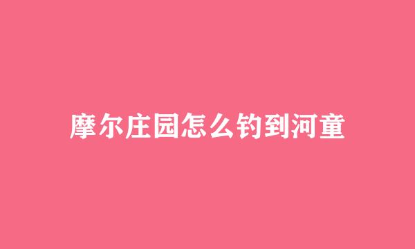 摩尔庄园怎么钓到河童