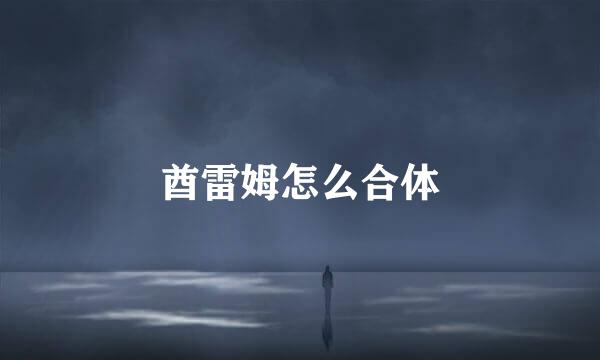 酋雷姆怎么合体