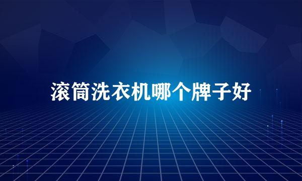滚筒洗衣机哪个牌子好
