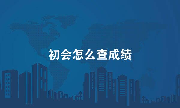 初会怎么查成绩