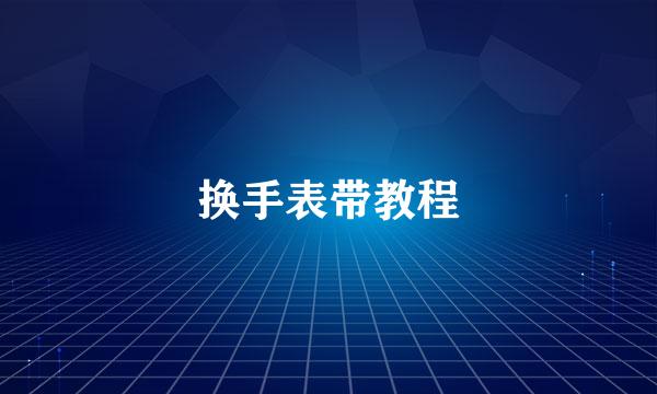 换手表带教程