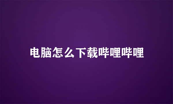 电脑怎么下载哔哩哔哩