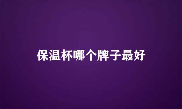 保温杯哪个牌子最好