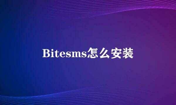 Bitesms怎么安装