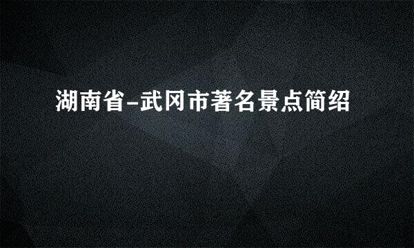 湖南省-武冈市著名景点简绍