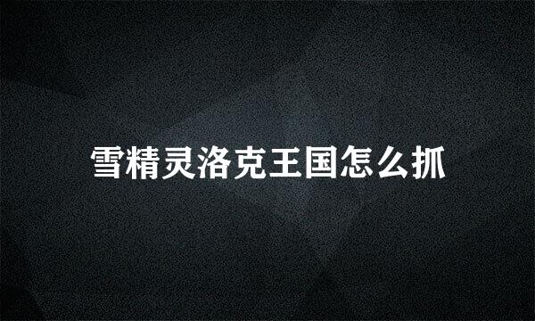 雪精灵洛克王国怎么抓