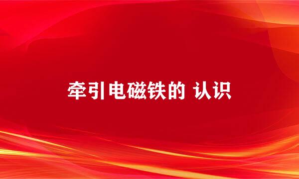 牵引电磁铁的 认识