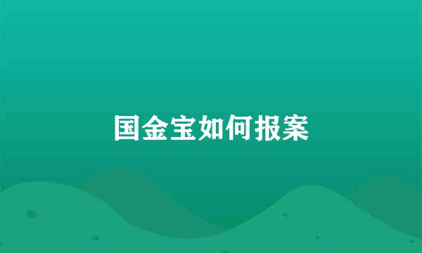 国金宝如何报案