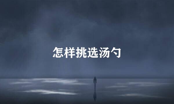 怎样挑选汤勺