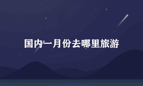 国内一月份去哪里旅游