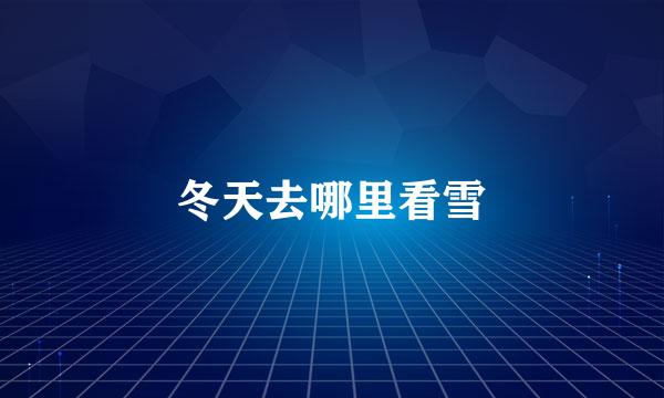 冬天去哪里看雪