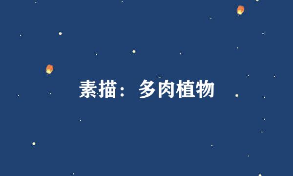 素描：多肉植物