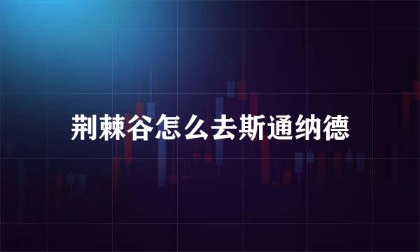 荆棘谷怎么去斯通纳德