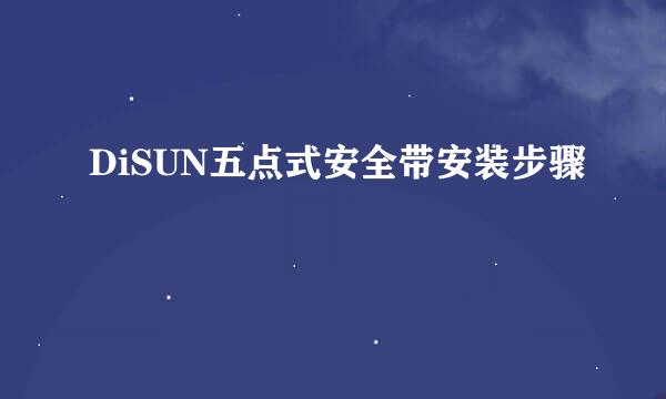 DiSUN五点式安全带安装步骤