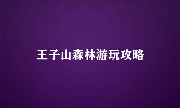 王子山森林游玩攻略